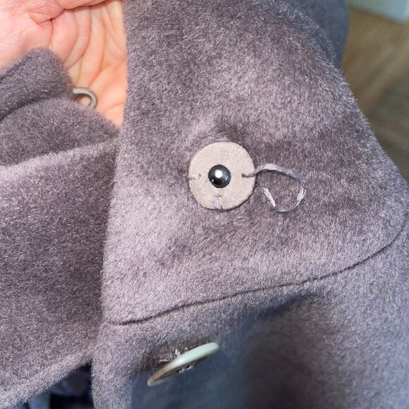 CALVIN KLEIN taupe 10% angora vented button coat!55%wool,10%angora/10 - Picture 13 of 13